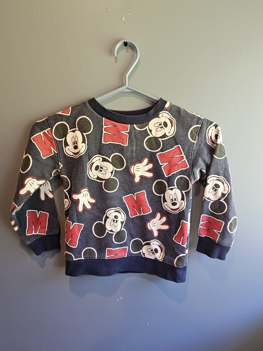 Joe Fresh Navy & Red Mickey Mouse Graphic Sweatshirt